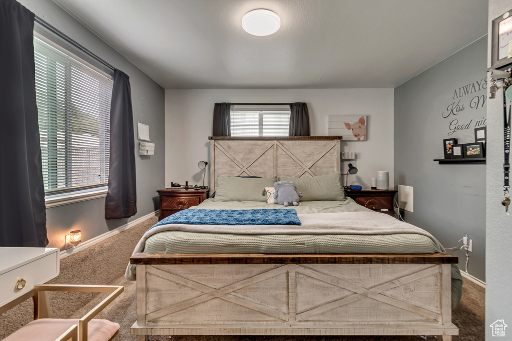 View of carpeted bedroom