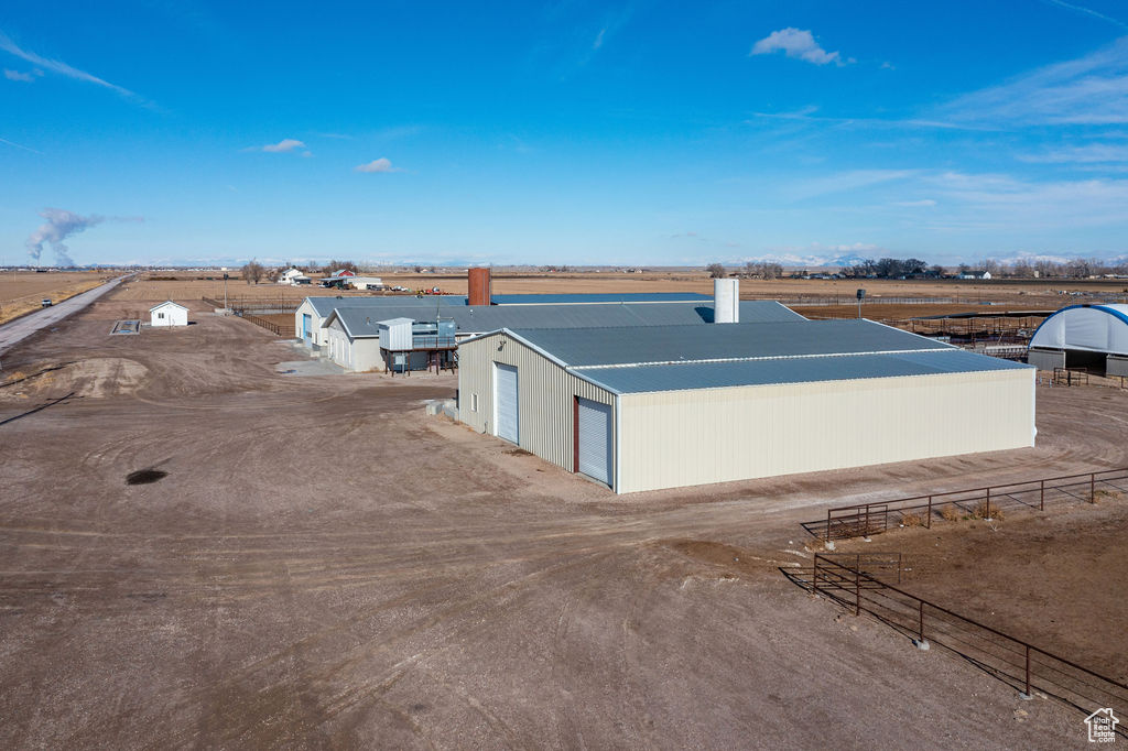 Aerial view featuring a rural view