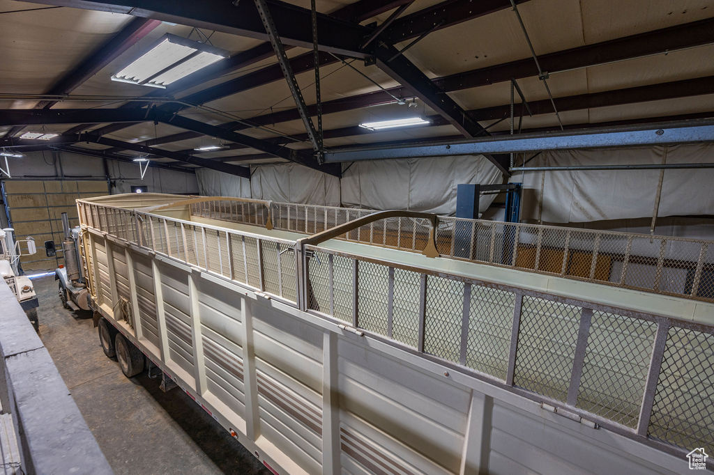 View of horse barn