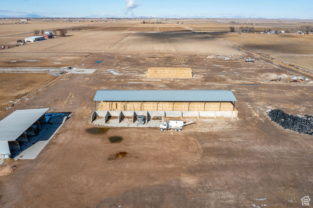 Aerial view featuring a rural view