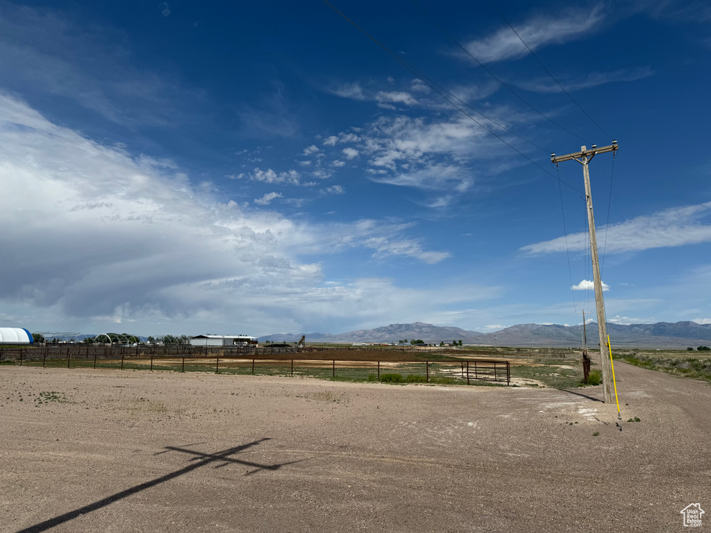 Exterior space with a mountain view and a rural view