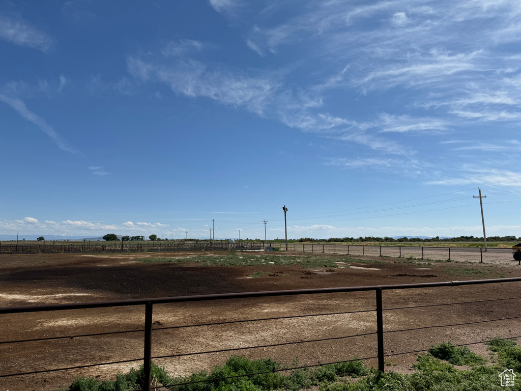 Exterior space with a rural view