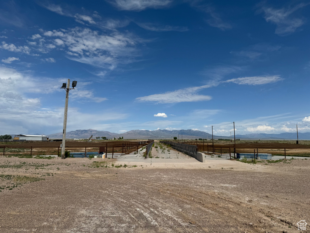 Exterior space featuring a rural view and a mountain view