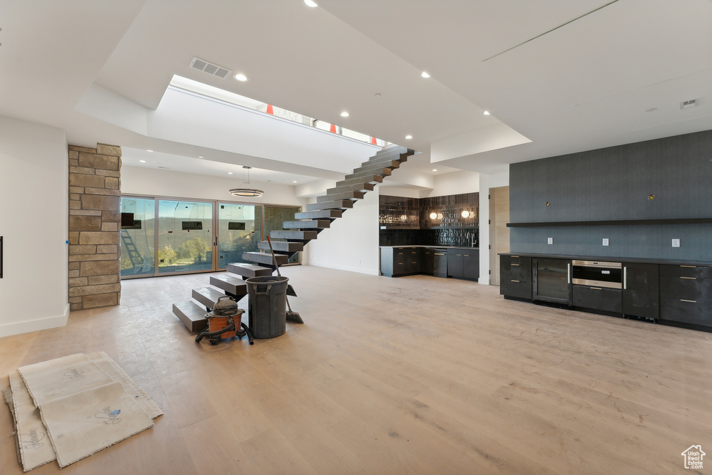 Living room featuring hardwood / wood-style floors