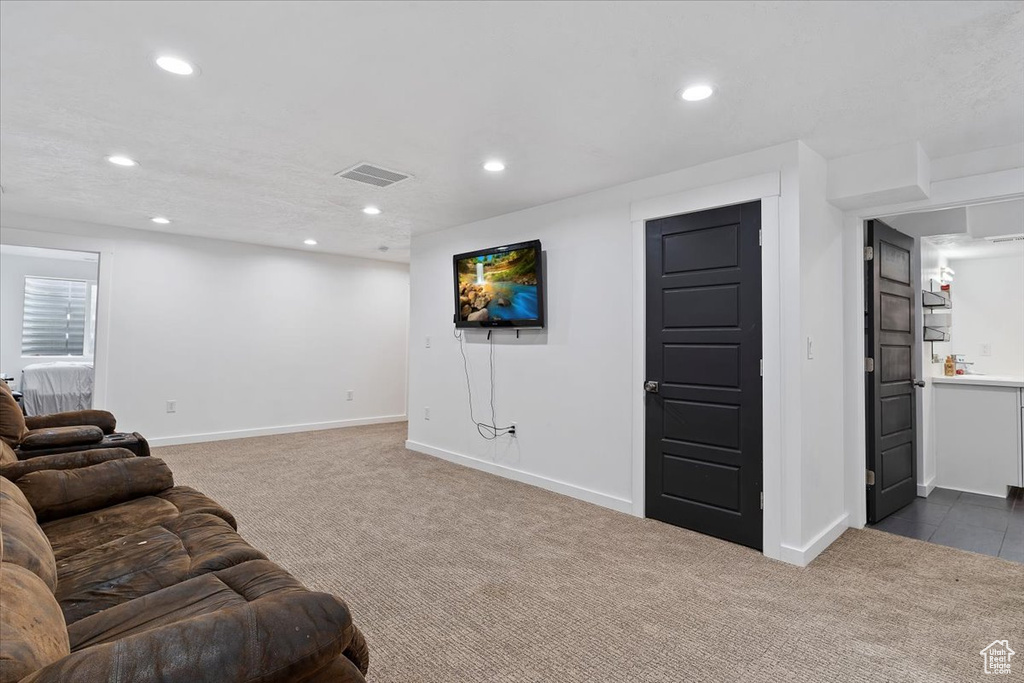 View of carpeted living room