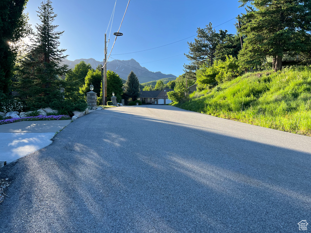 View of street featuring a mountain view