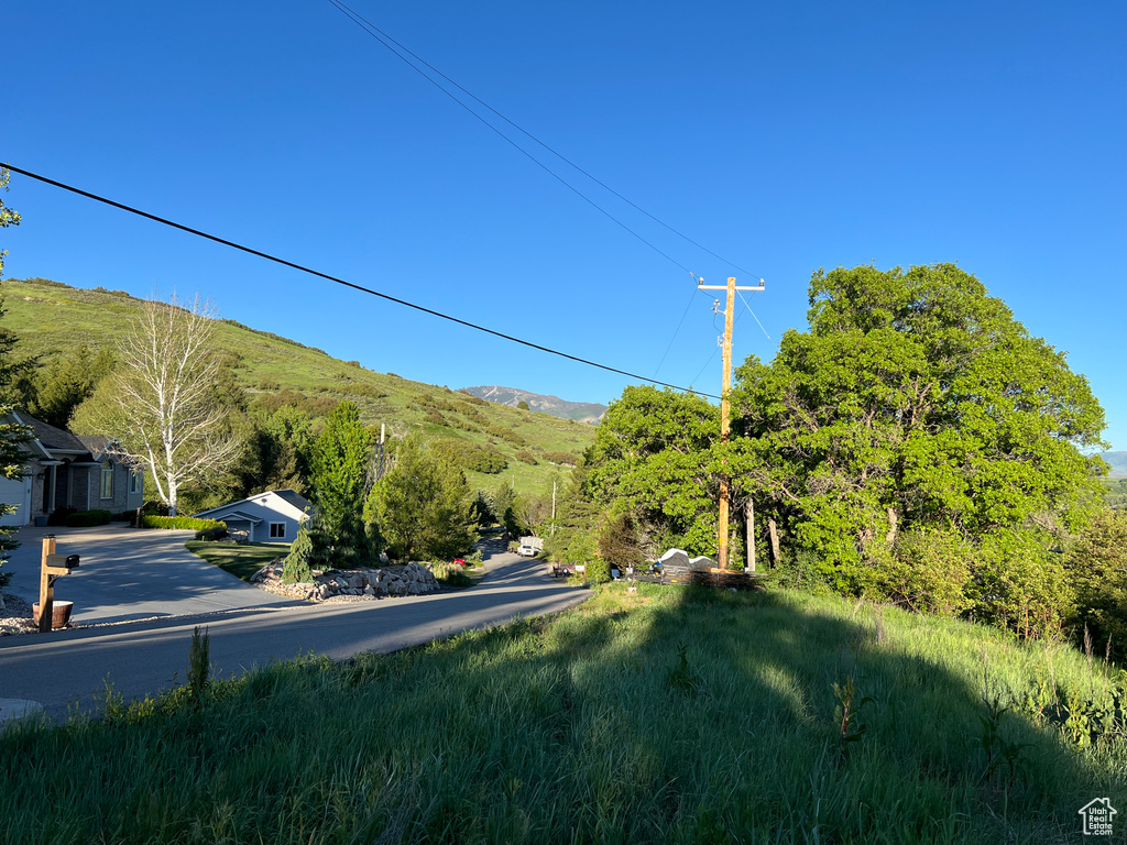 View of road featuring a mountain view