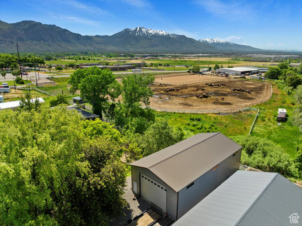 Exterior space with a mountain view