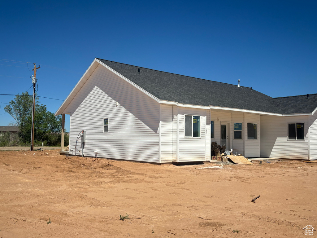 View of rear view of property