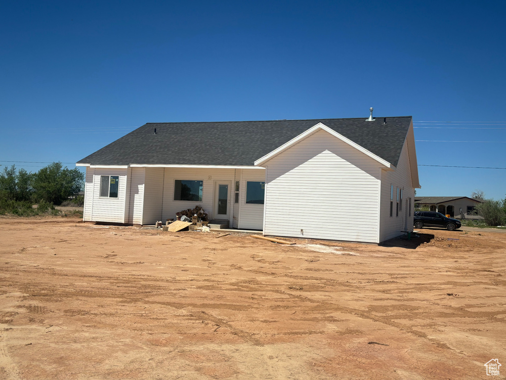 View of rear view of property