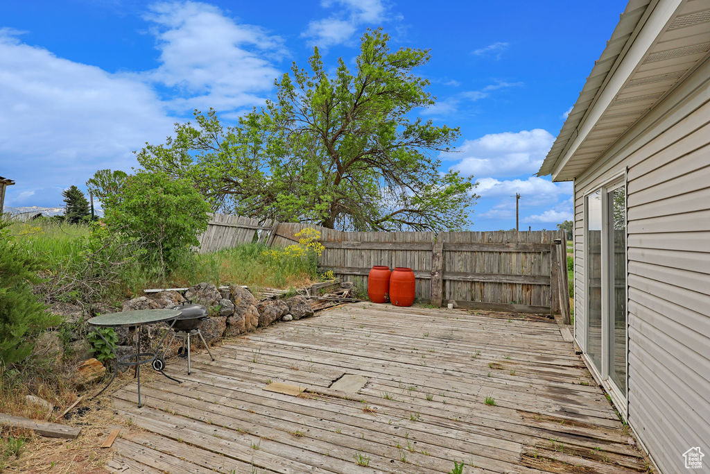 View of wooden terrace