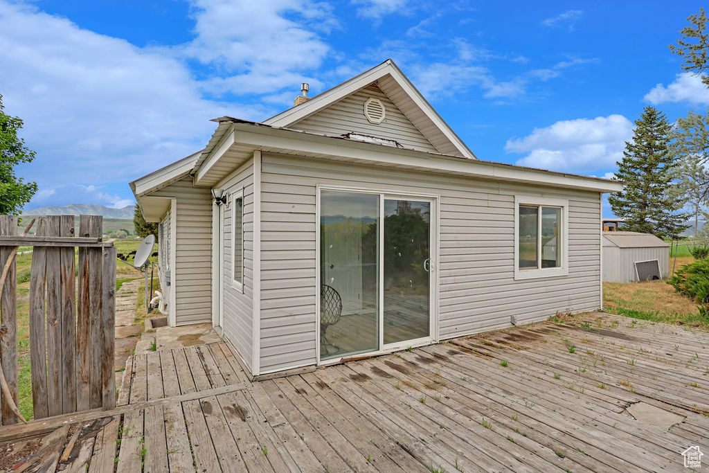 Deck with an outdoor structure