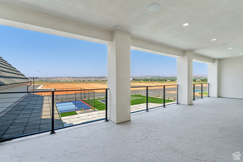 View of patio / terrace with a balcony