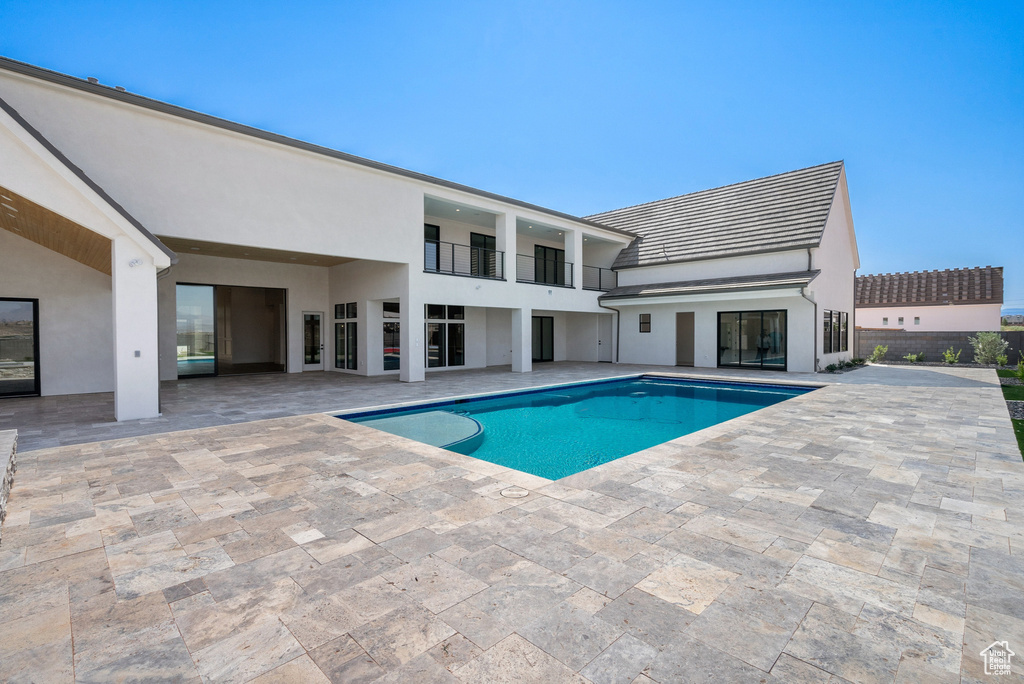 View of pool with a patio