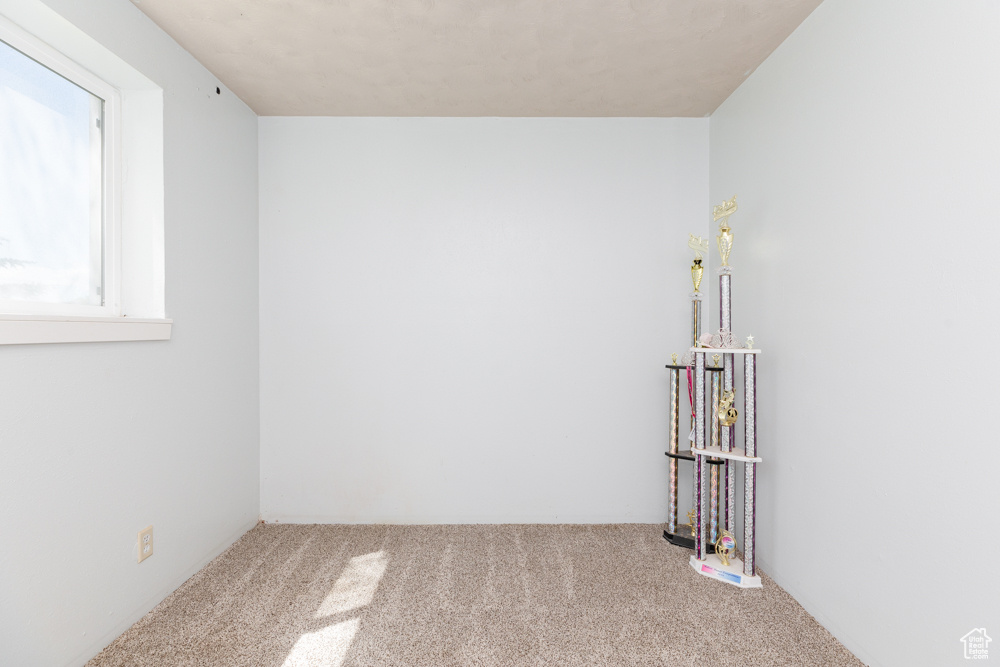 Unfurnished room featuring carpet flooring