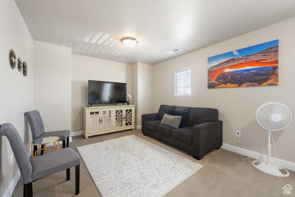 View of carpeted living room