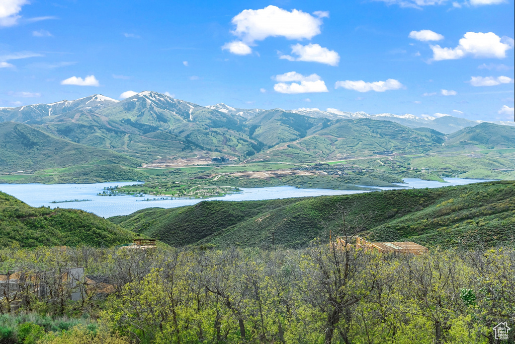 Mountain view with a water view