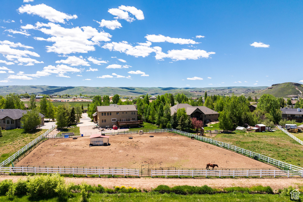 Exterior space featuring a mountain view and a rural view