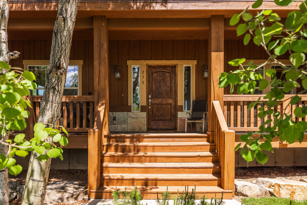 View of doorway to property