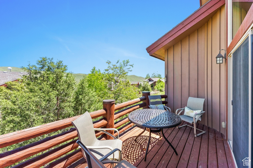 View of wooden terrace