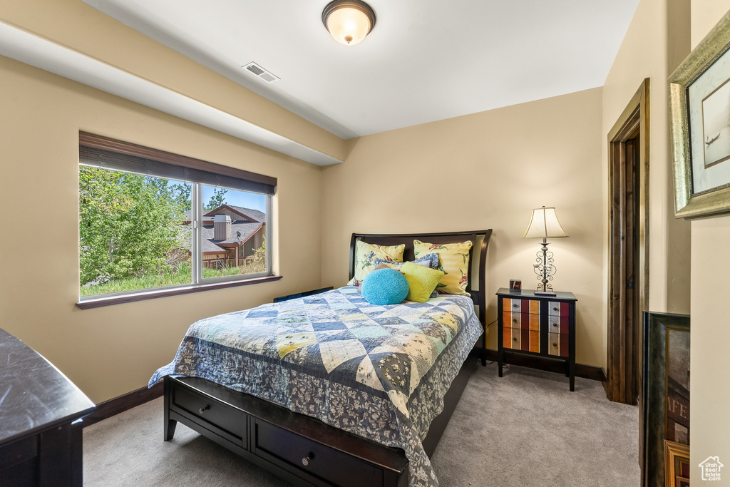 View of carpeted bedroom