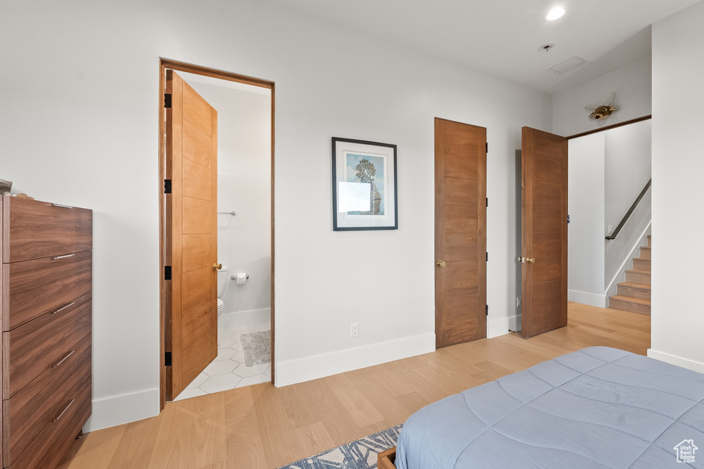 Bedroom featuring light wood-type flooring