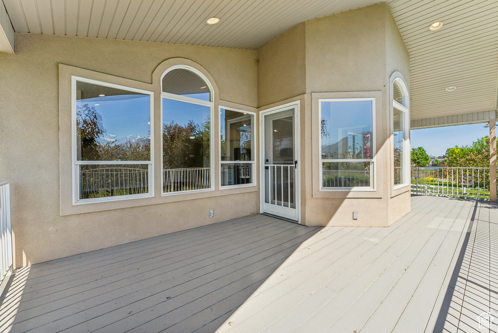 View of wooden terrace