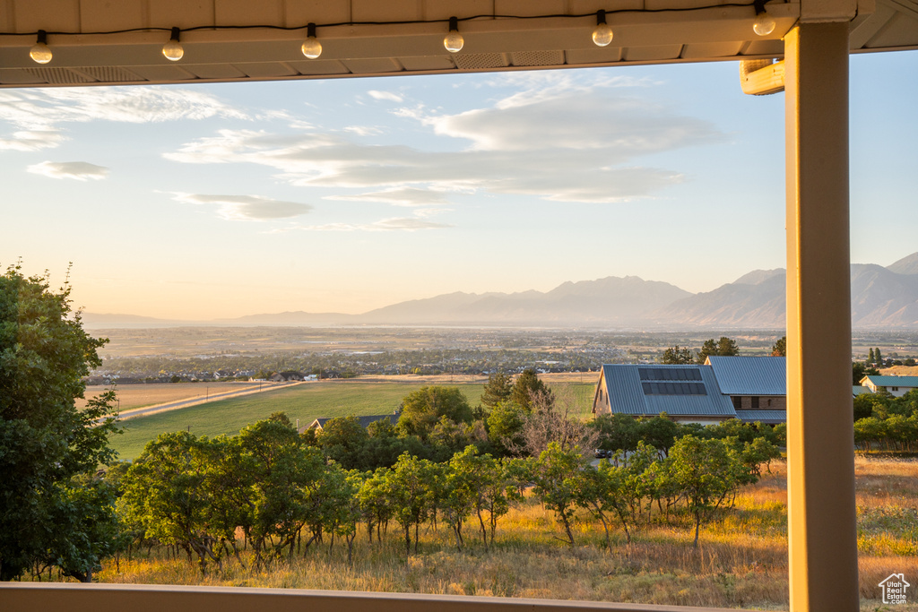 Mountain view featuring a rural view