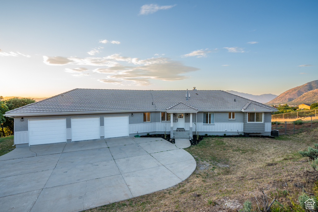 Ranch-style home with central AC