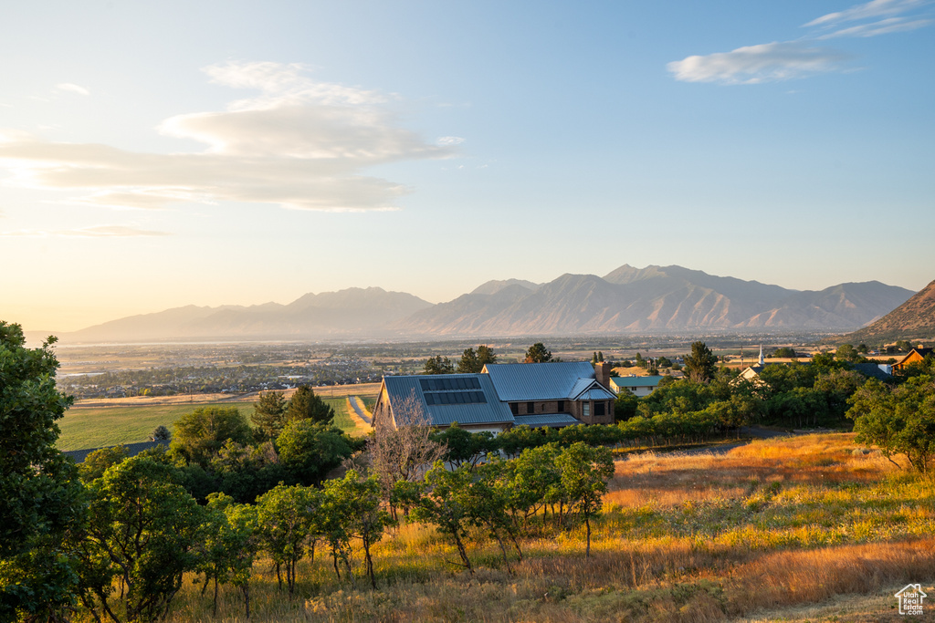 Mountain view with a rural view