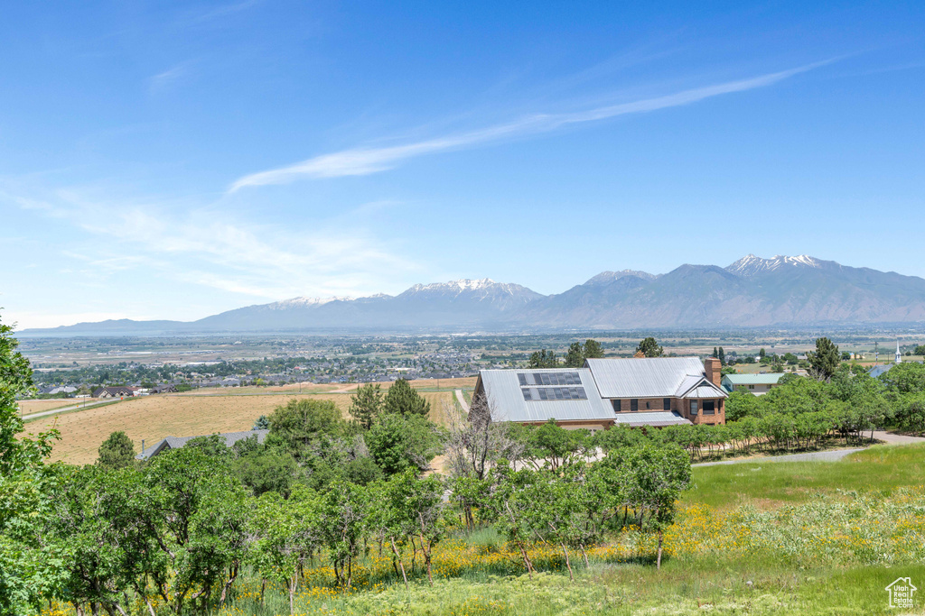 View of mountain feature with a rural view