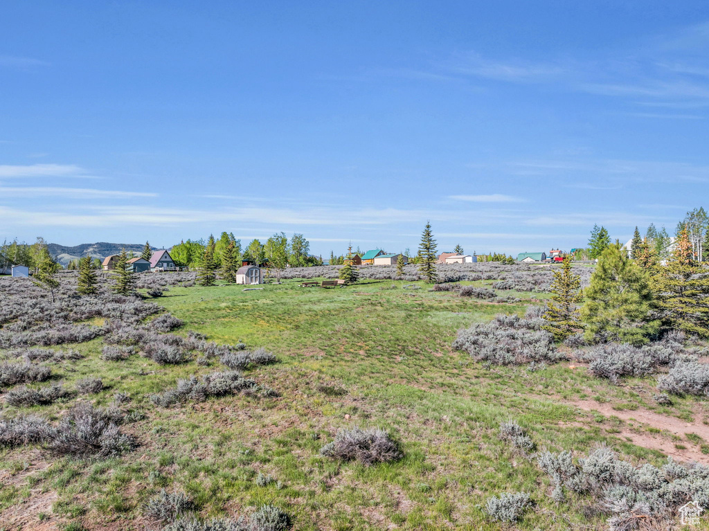 View of yard with a rural view