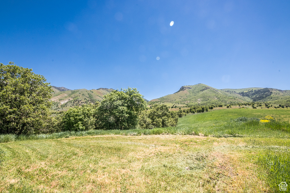 Mountain view featuring a rural view