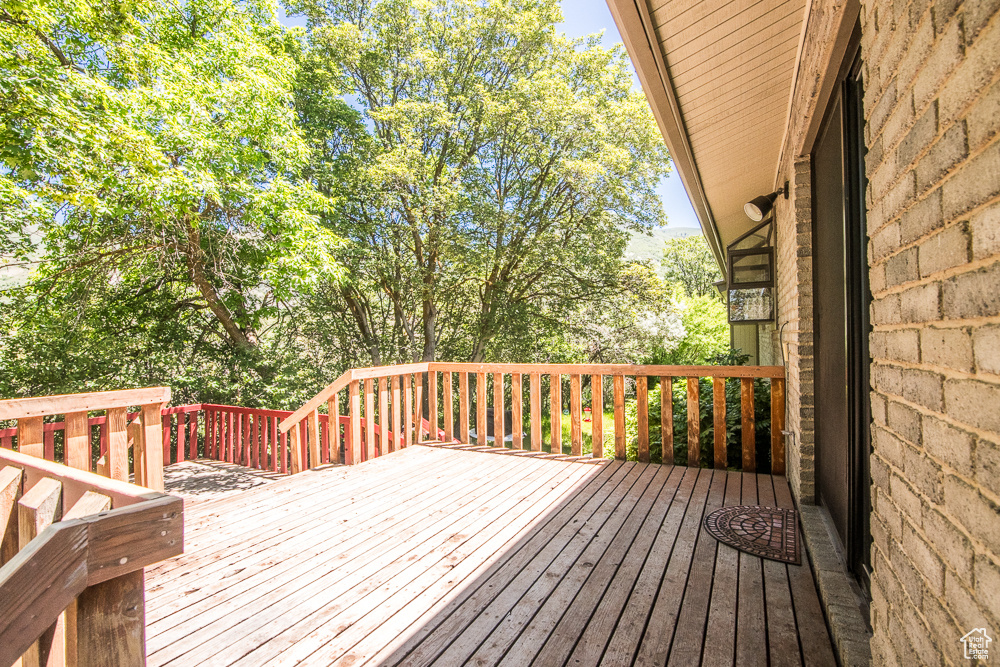 View of wooden terrace