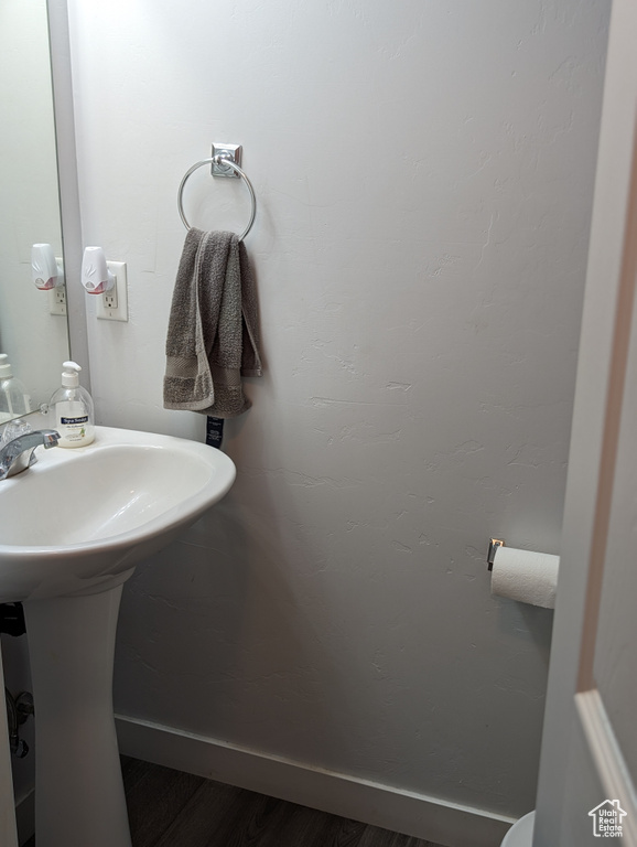 Bathroom featuring hardwood / wood-style flooring