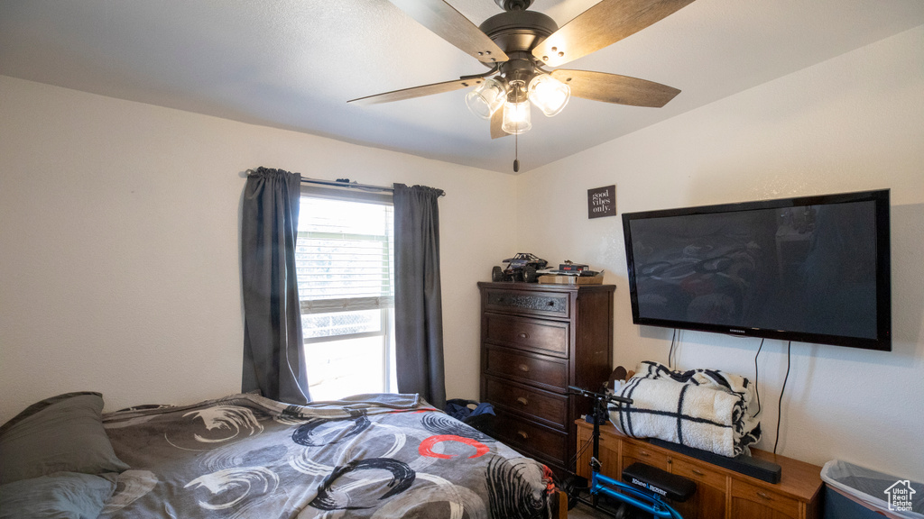 Bedroom with ceiling fan