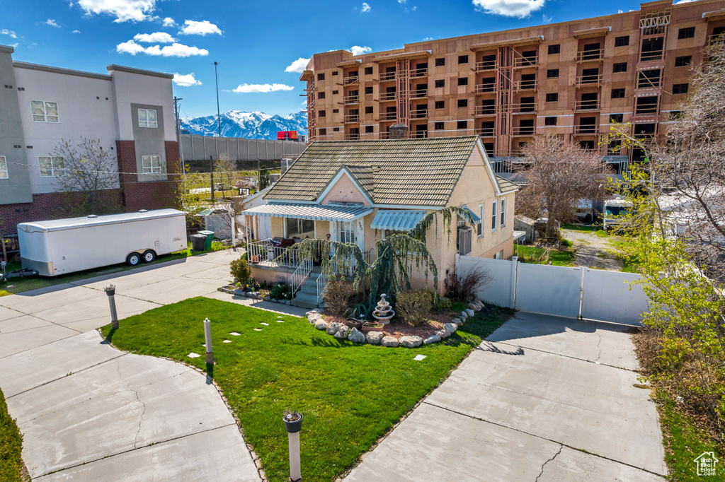 View of property featuring a mountain view