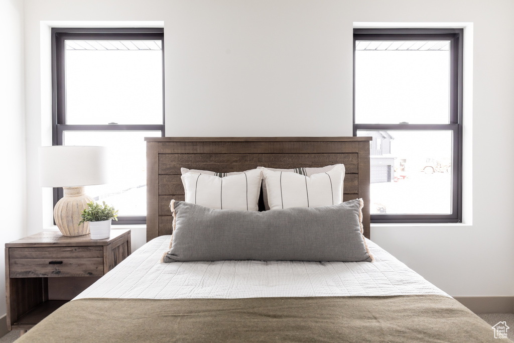 Bedroom featuring carpet floors