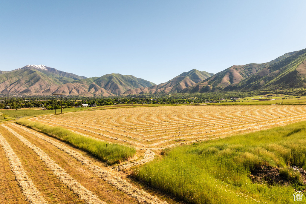 View of mountain feature with a rural view