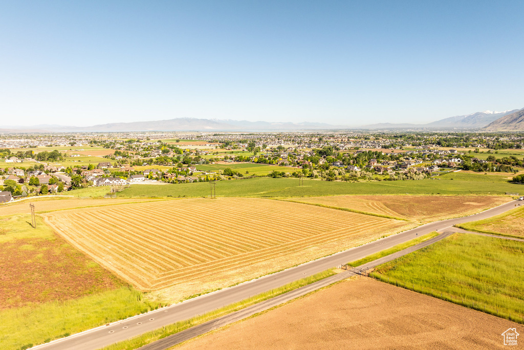 Bird's eye view featuring a mountain view and a rural view