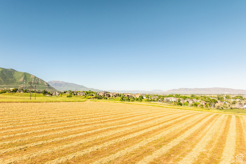 View of mountain feature with a rural view