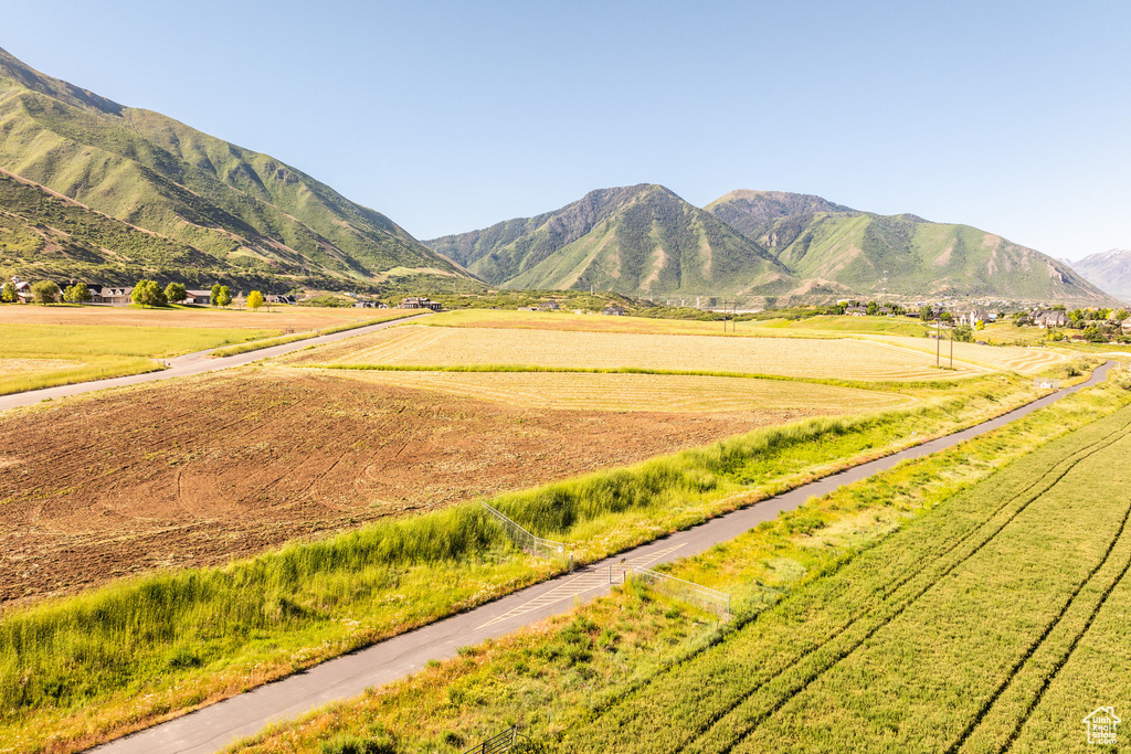 View of mountain feature with a rural view