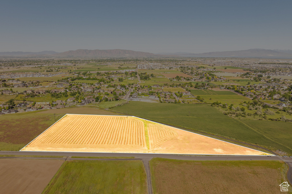 Bird's eye view with a mountain view and a rural view