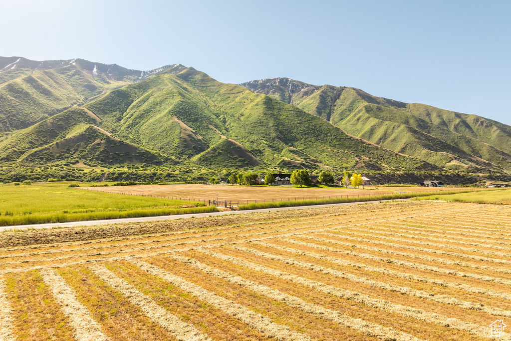 View of mountain feature with a rural view