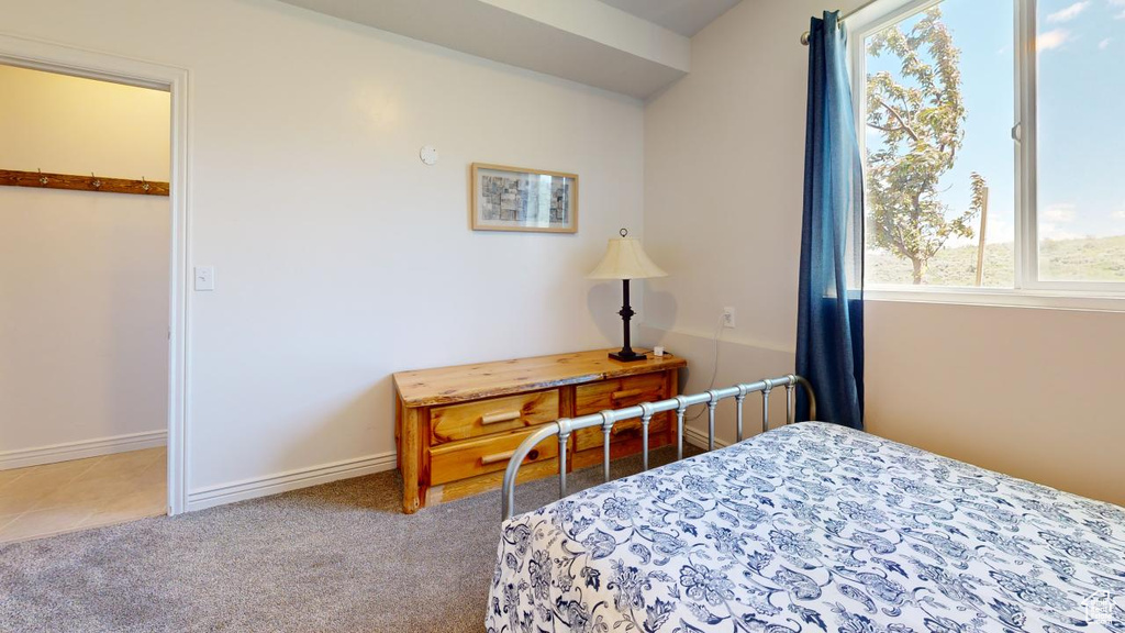 View of tiled bedroom