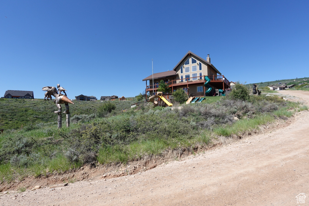 Exterior space featuring a rural view