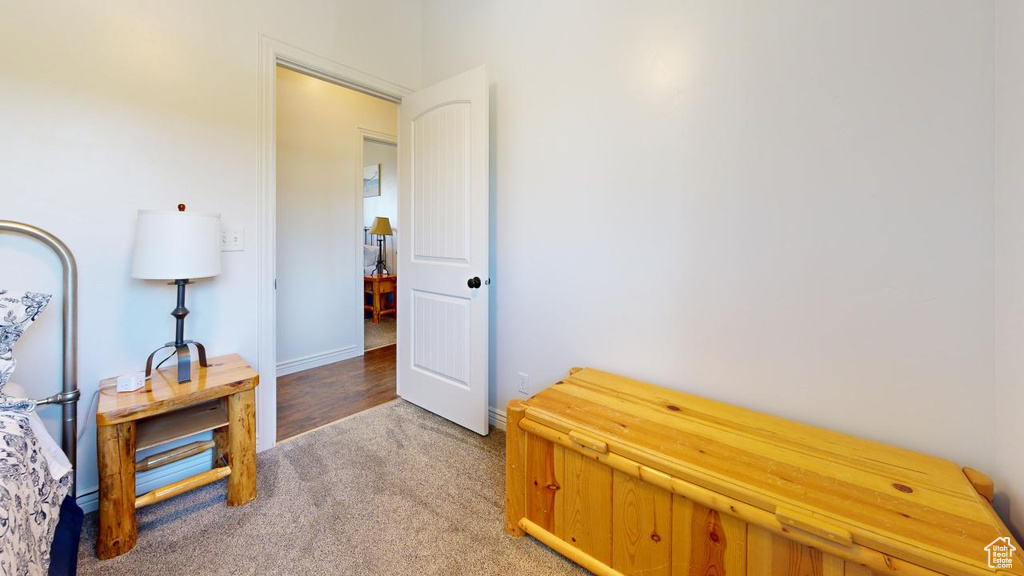 Bedroom featuring carpet floors