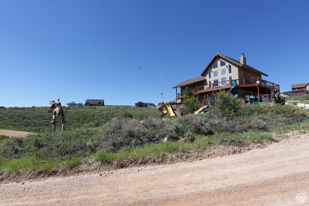 Exterior space with a rural view