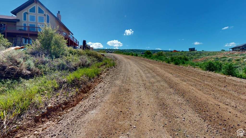 View of road with a rural view