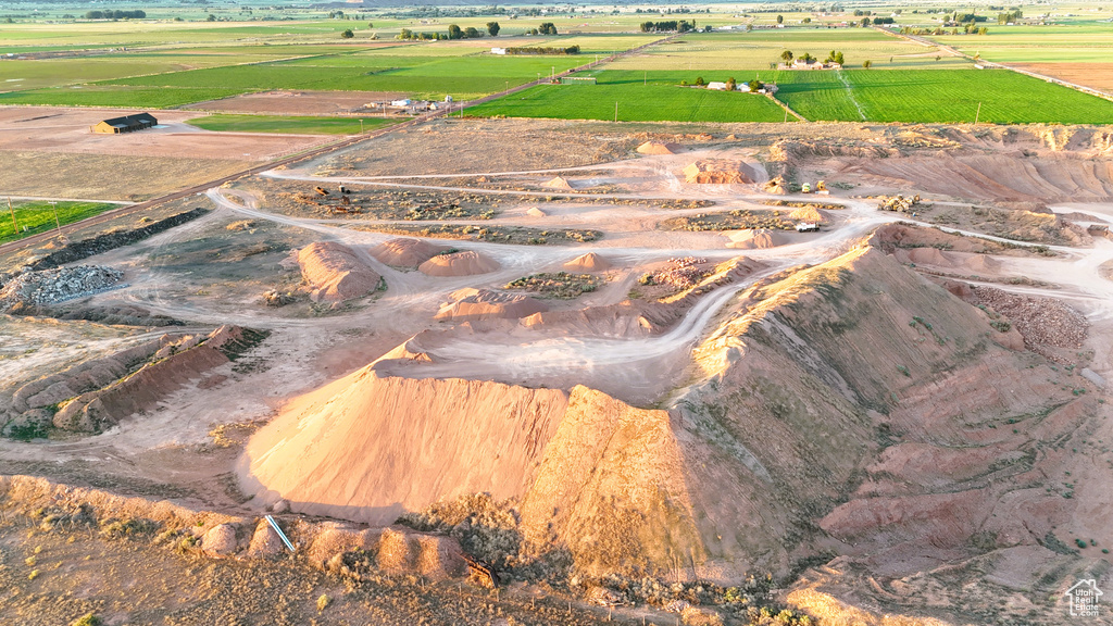 Aerial view with a rural view